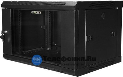 Шкаф настенный 19", 9U GYDERS GDR-96035B стеклянная дверь, черный