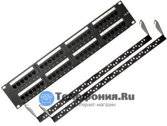 Патч-панель 19 2U 48 портов RJ45 8P8C категория 5е с задним органайзером 110 IDC SINELLS MFG-6852110